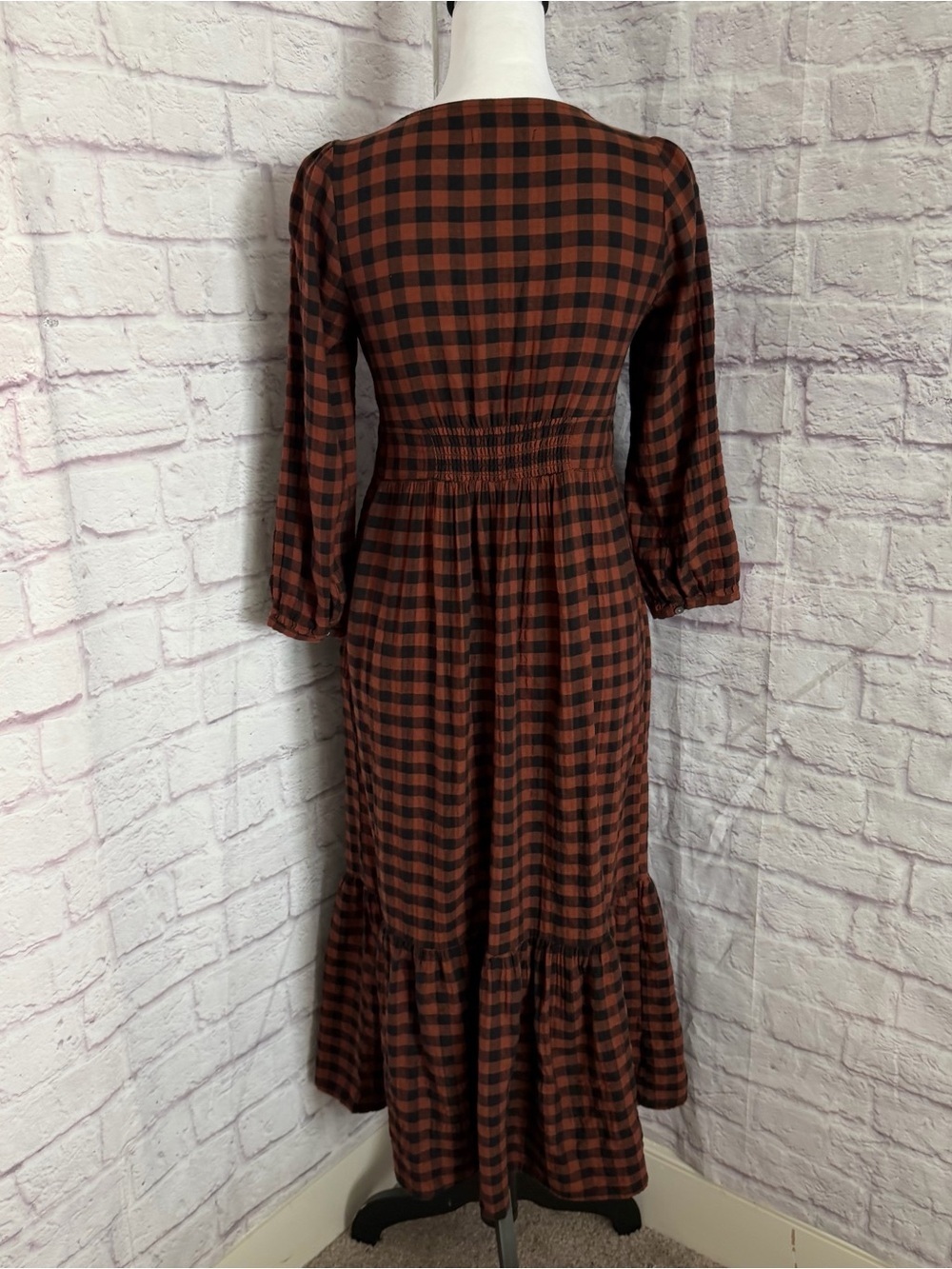Marine layer Maeve Plaid Long Sleeve Maxi Dress - Picture 6 of 14